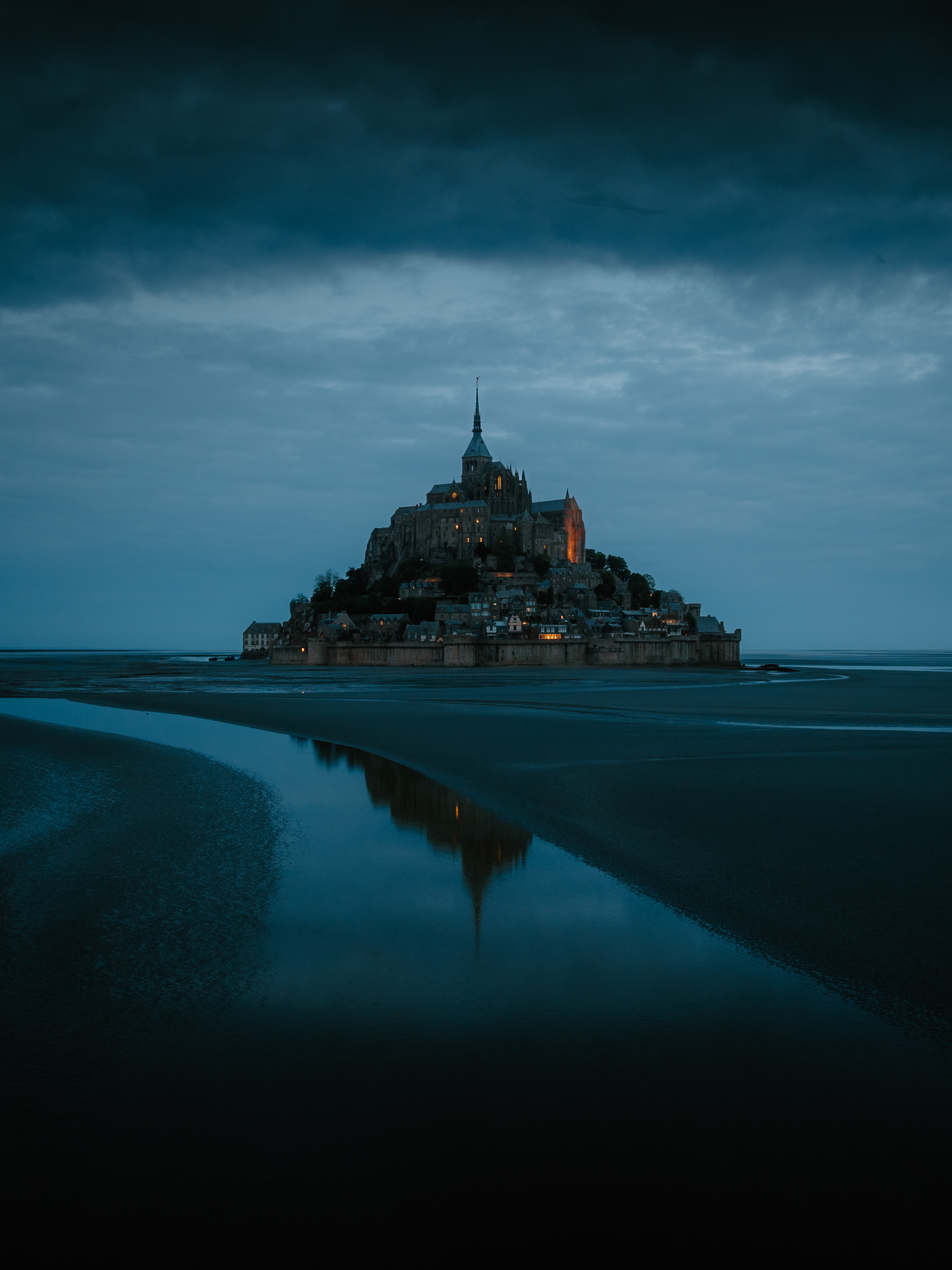 Mont St Michel at dusk